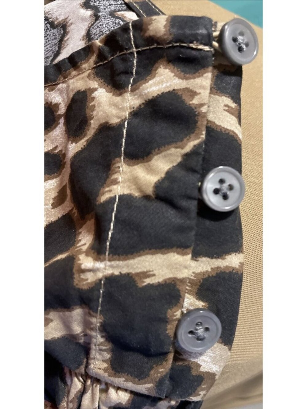 J. Crew Women Leopard Print Puff Ruffle Long Sleeve  Top X-Small preowned - Picture 5 of 10